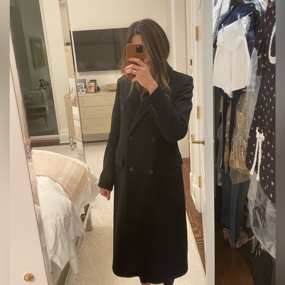 Zara oversized double breasted tuxedo coat!